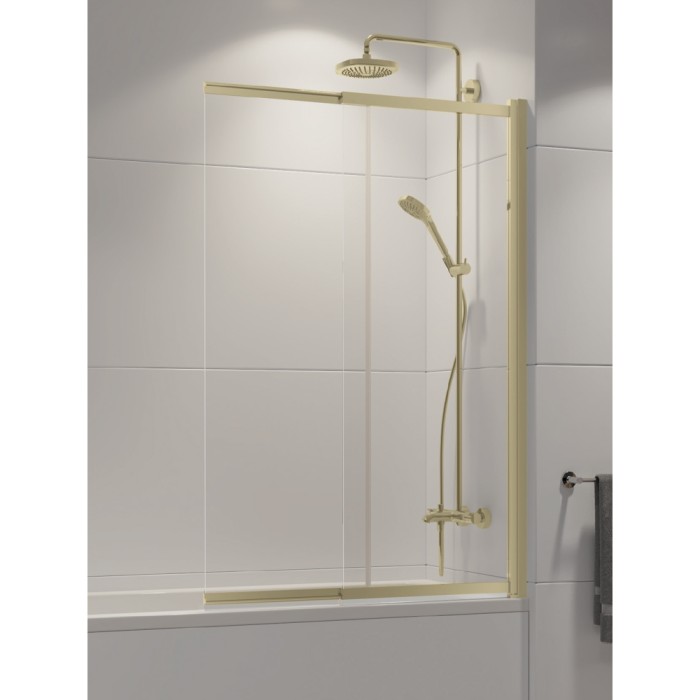 Шторка для ванны light gold 100x150, New trendy Sensi, светлое золото арт. P-0102