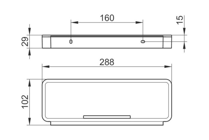 Keuco полка для душа с вынимающейся пластиковой вставкой (корзина), plan, светло-серый, хром арт. 14959 010038