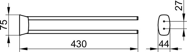 Keuco полотенцедержатель поворотный, city.2, хром арт. 02718 010000