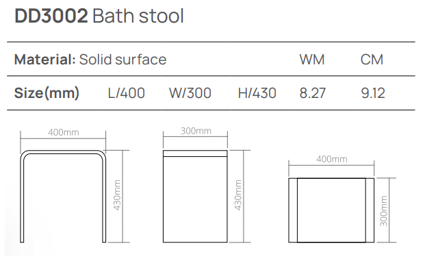Стул 400х300хh430 мм, Dea, graphite арт. DD3002 400 5