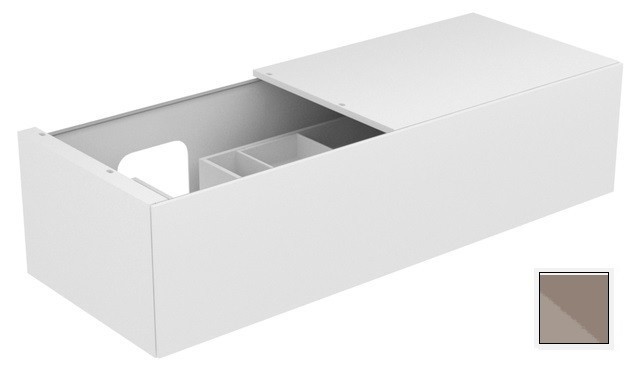 Keuco тумба подвесная под раковину слева с одним выдвижным фронтом, с внутренней светодиодной подсветкой, edition 11, трюфель арт. 31165 140100