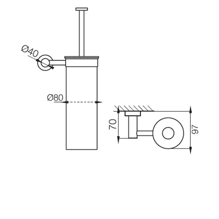 Fima Carlo Frattini ёршик настенный, rotola, золото арт. f6006/2or
