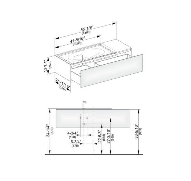 Keuco тумба подвесная под раковину слева с одним выдвижным фронтом, edition 11, табачный дуб арт. 31163 850000