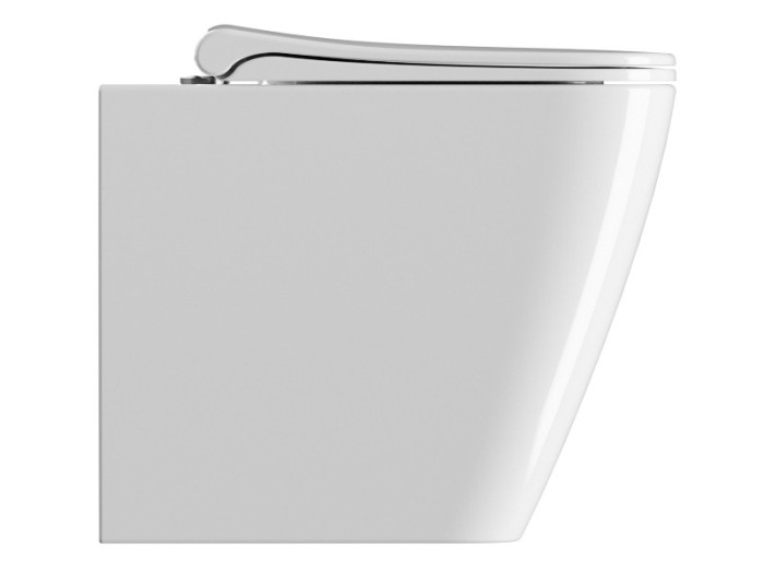 GSI Унитаз приставной 35х52 см, безободковый, без сиденья, тихий смыв, Nubes - 961011