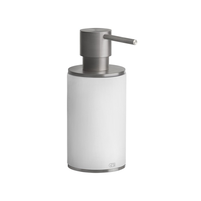 Gessi Дозатор для жидкого мыла настольный, 316, 54737#239 цвет: шлифованная сталь/белый
