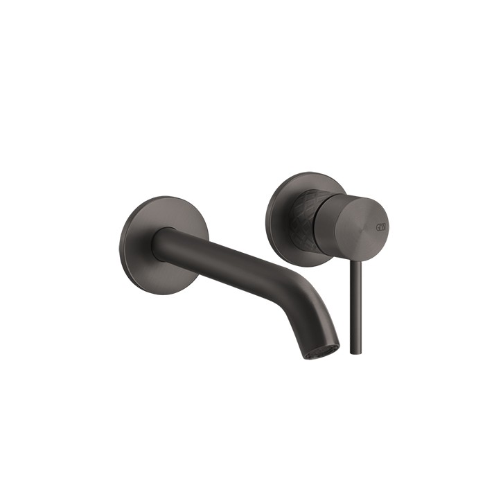 Gessi Встраиваемый смеситель для раковины с изливом 200-170мм, 316, 54186#707 цвет: brushed black metal pvd
