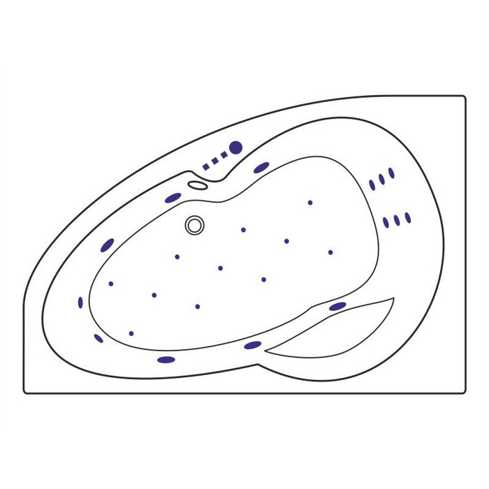 Угловая ванна 160x95 (левая) ultra, Excellent Newa, золото арт. WAEX.NEL16.ULTRA.GL