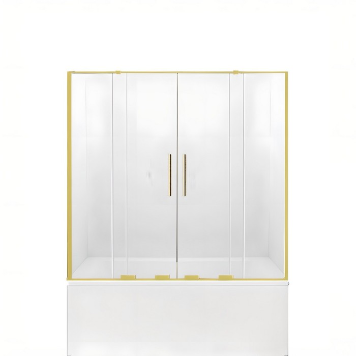Шторка для ванны 170x150, New trendy Smart light gold, светлое золото арт. EXK-4315