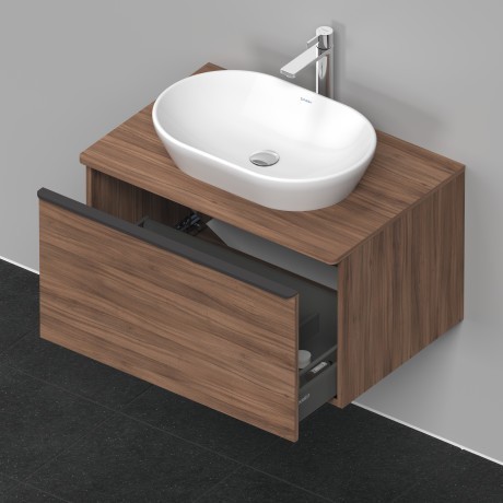 Duravit тумба подвесная под раковину 800 мм х 550 мм, с консолью, d-neo, de494707979 цвет: орех натуральный
