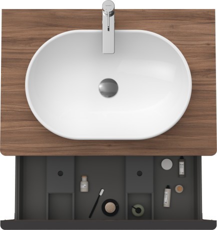 Duravit тумба подвесная под раковину 800 мм х 550 мм, с консолью, d-neo, de494707979 цвет: орех натуральный