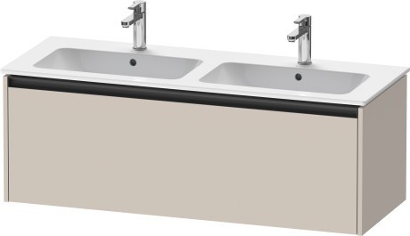Duravit тумба подвесная под двойную раковину 480 мм х 1210 мм х 440 мм, ketho.2, k25066091910000 цвет: серо-коричневый матовый