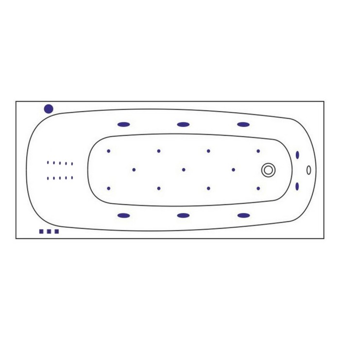 Встраиваемая ванна 170x75 ultra nano, Whitecross Layla, золото арт. 0102.170075.100.ULTRANANO.GL