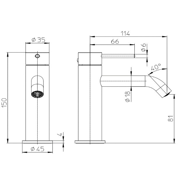 Bossini однорычажный смеситель для раковины без донного клапана, nobu, нержавеющая сталь арт. inz201.075