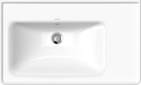 Duravit раковина встраиваемая ассиметричная 800 мм х 480 мм, с переливом, d-neo, 2369800060 цвет: белый