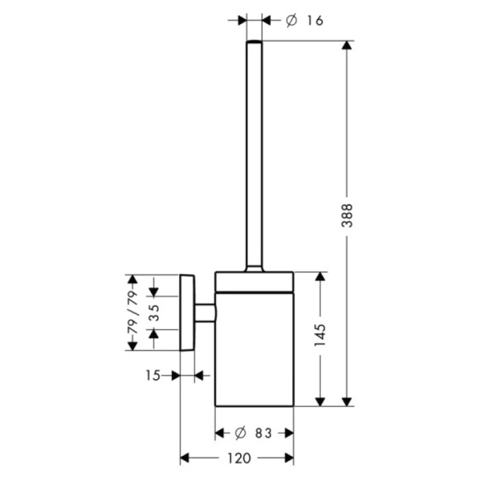 Hansgrohe ёршик, PuraVida, хром арт. 41505000