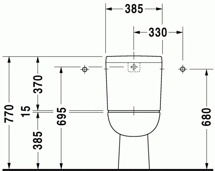 Duravit напольный комбинированный унитаз, d-code, 21110100002 цвет: белый