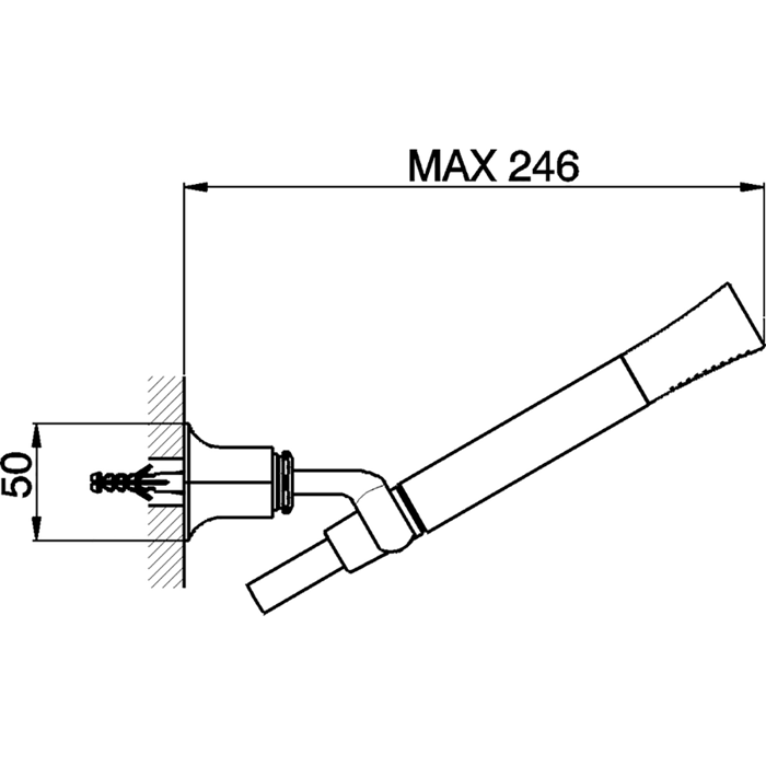 Cisal душевой гарнитур : ручная лейка, шланг 150 см, держатель настенный для лейки ds01809024 shower, цвет: золото