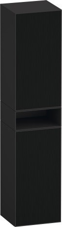 Duravit шкаф-пенал высокий 2 дверцы 360 мм х 400 мм х 1900 мм, zencha, ze1353r63800000 цвет: чёрное стекло/графит суперматовый