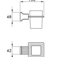 Stella стакан для зубных щеток, casanova, белый арт. un10008vtr0