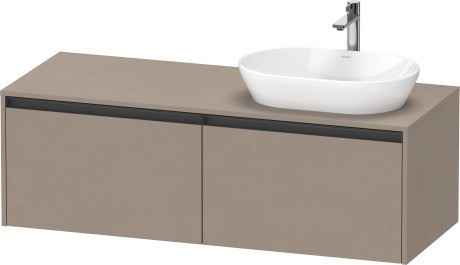 Duravit тумба подвесная под раковину справа 550 мм х 1400 мм х 459 мм, ketho.2, k24888r75750000 цвет: лён