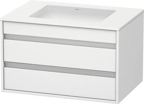Duravit тумба подвесная под раковину с двумя выдвижными ящиками, ketho, kt685401818 цвет: gres pietra grey opaco