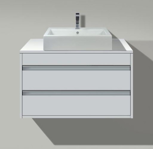 Duravit тумба подвесная под раковину с двумя выдвижными ящиками, ketho, kt685401818 цвет: gres pietra grey opaco