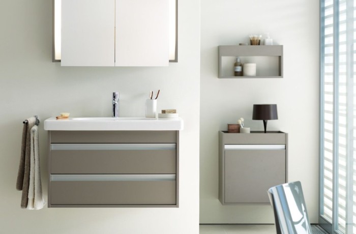 Duravit тумба подвесная под раковину с двумя выдвижными ящиками, ketho, kt685401818 цвет: gres pietra grey opaco