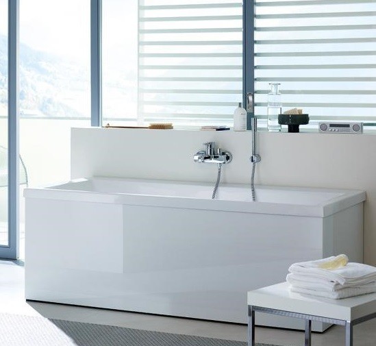 Duravit акриловая ванна 7001320000000001 700 х 700 c наклоном для спины справа, встраиваемая версия, vero, 700132000000000 цвет: белый