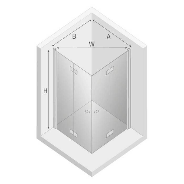 Душевое ограждение складные 2d 100x70x195, New trendy New soleo black, черный арт. D-0236A/D-0237A