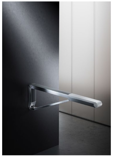 Keuco складной поручень для установки справа и слева 850 мм, axess, алюминий серебристый анодированный, белый арт. 35003 170851