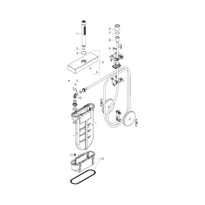 AXOR набор на край ванны, Edge, красное золото арт. 46470300