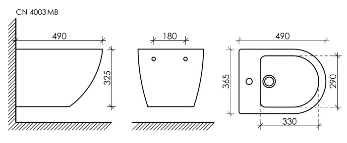 Ceramicanova биде metropol, cn4003mb цвет: чёрный