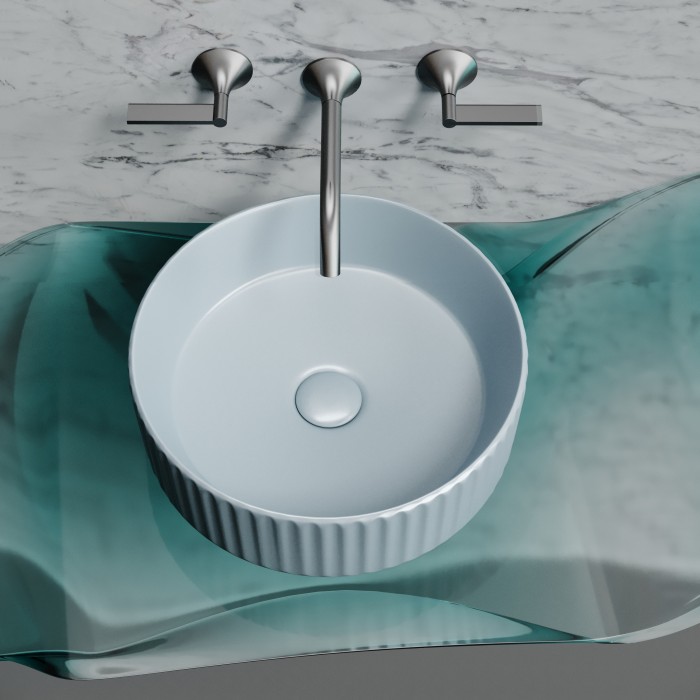 Ceramicanova раковина накладная element, cn6057mhl цвет: серо-голубой