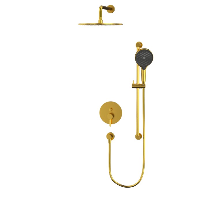 Душевая система скрытого монтажа, Whitecross Y brushed gold, брашированное золото арт. YSET05TOPGLB