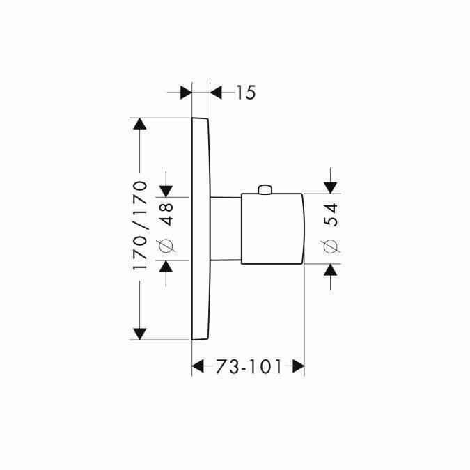 AXOR термостат для душа, Citterio M, хром арт. 34716000