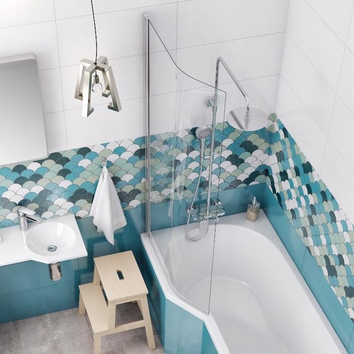 Шторка для ванны 75 см, Excellent Be spot, хром арт. KAEX.2309.750.LE