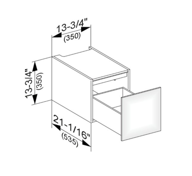 Keuco модуль нижнего шкафа для встройки снизу, с одним выдвижным ящиком, edition 11, антрацит арт. 31310 110000