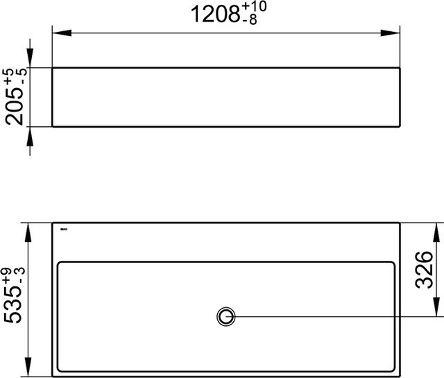 Keuco раковина подвесная без отверстия под смеситель, без перелива, edition 90, белый арт. 39082 311200