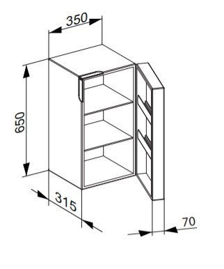 Keuco нижний шкаф, edition 300, белый альпийский арт. 30330 212102