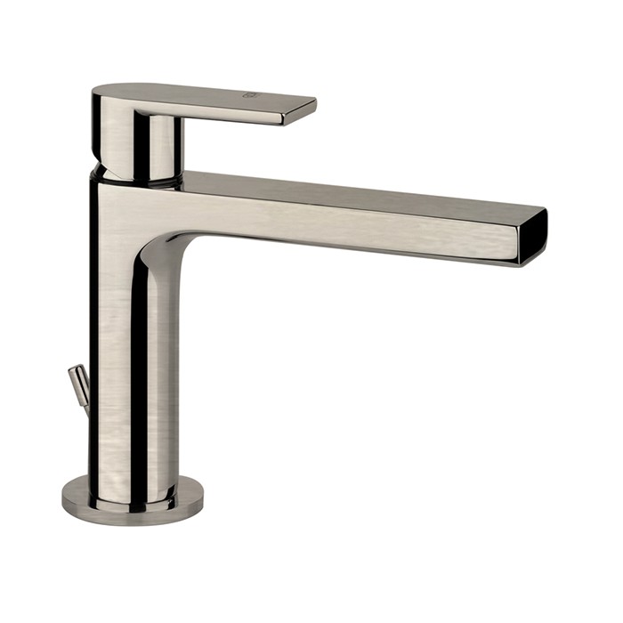 Gessi Смеситель для раковины, на 1 отв, с донным клапаном, Emporio Via manzoni, 38601#149 цвет: finox brushed nickel