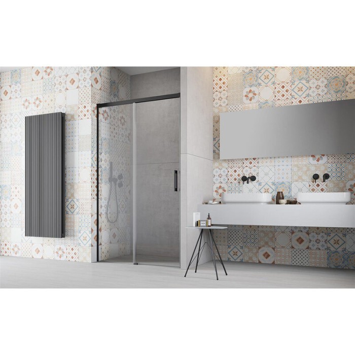 Radaway душевая дверь black dwj 140 l профиль черный стекло прозрачное, Idea - 387018-54-01L