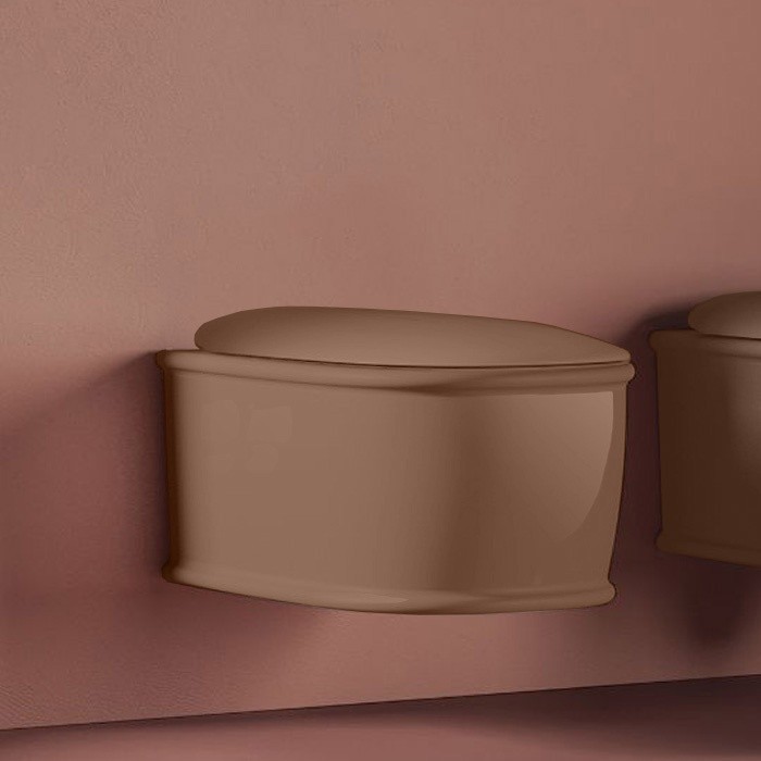 ArtCeram унитаз подвесной, atv001 40 00 atelier цвет: коричневый матовый