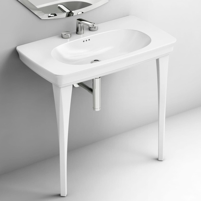 ArtCeram ноги для раковины, cic002 01 00 civitas цвет: белый глянцевый