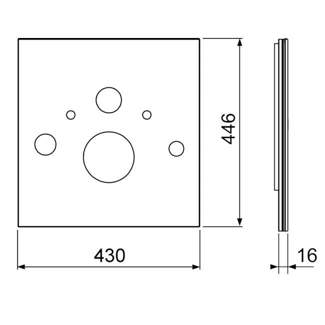 TECE нижняя панель для установки унитаза-биде, lux - 9650101