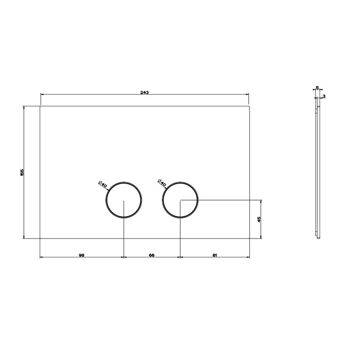 Gessi Клавиша смыва для унитаза, двойная, для систем инсталляций Geberit Sigma8 и Sigma12, черный - 54611#299