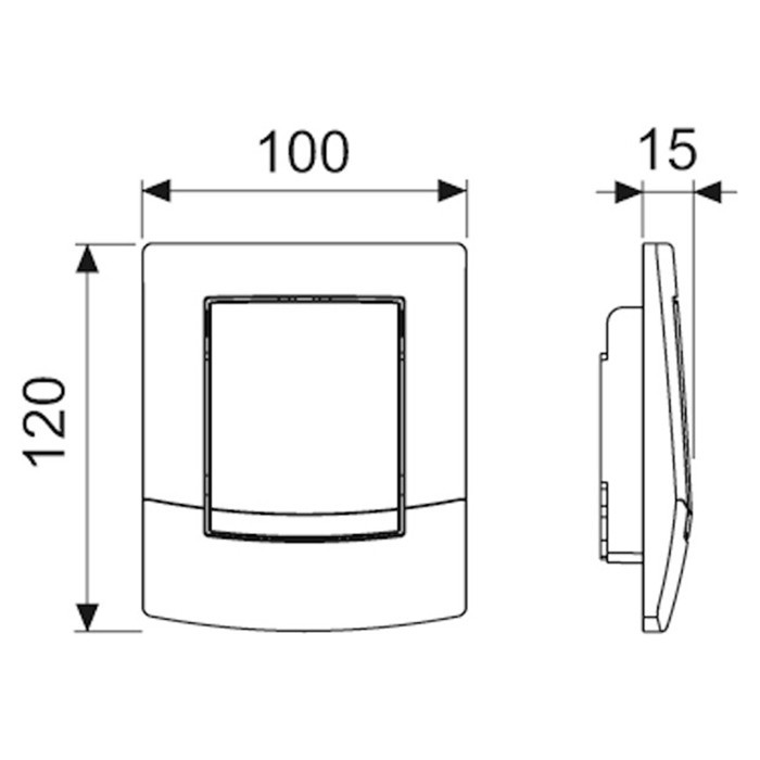 TECE панель смыва для писсуара, цвет: нержавеющая сталь, planus urinal - 9820083