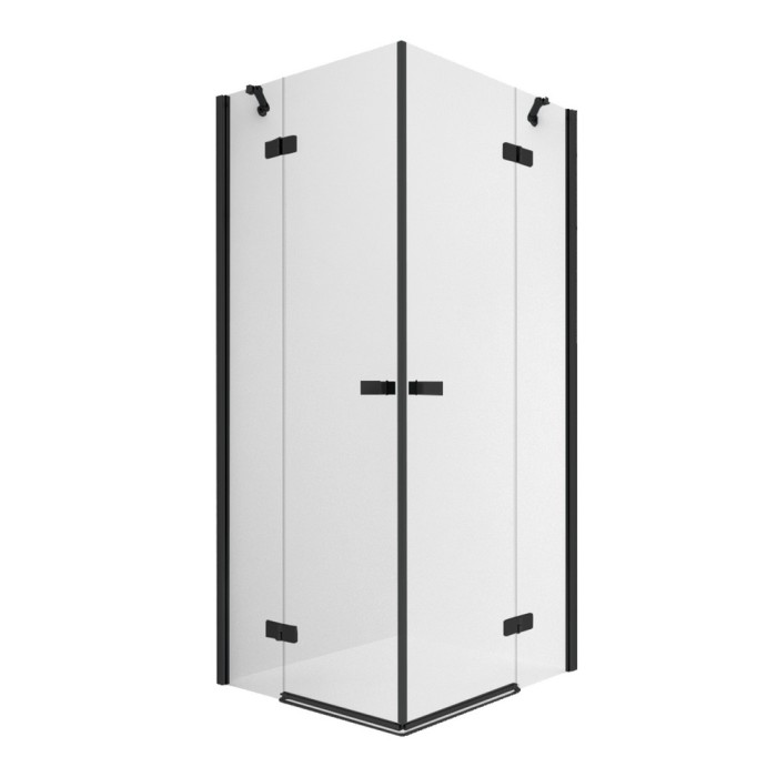 Душевое ограждение 80x120x200, New trendy Reflexa black, черный арт. EXK-4976