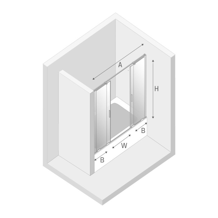 Шторка для ванны 180x150, New trendy Smart light gold, светлое золото арт. EXK-4316