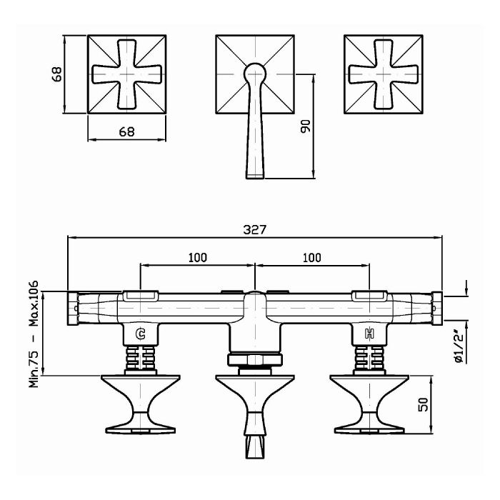 Zucchetti встроенный смеситель для душа, с двухсторонним переключателем, bellagio, золото арт. zb1695.c40