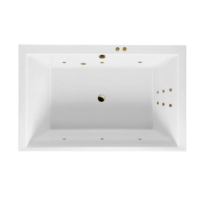 Встраиваемая ванна lux 190x120 line, Excellent Crown, золото арт. WAEX.CRO19.LINE.GL
